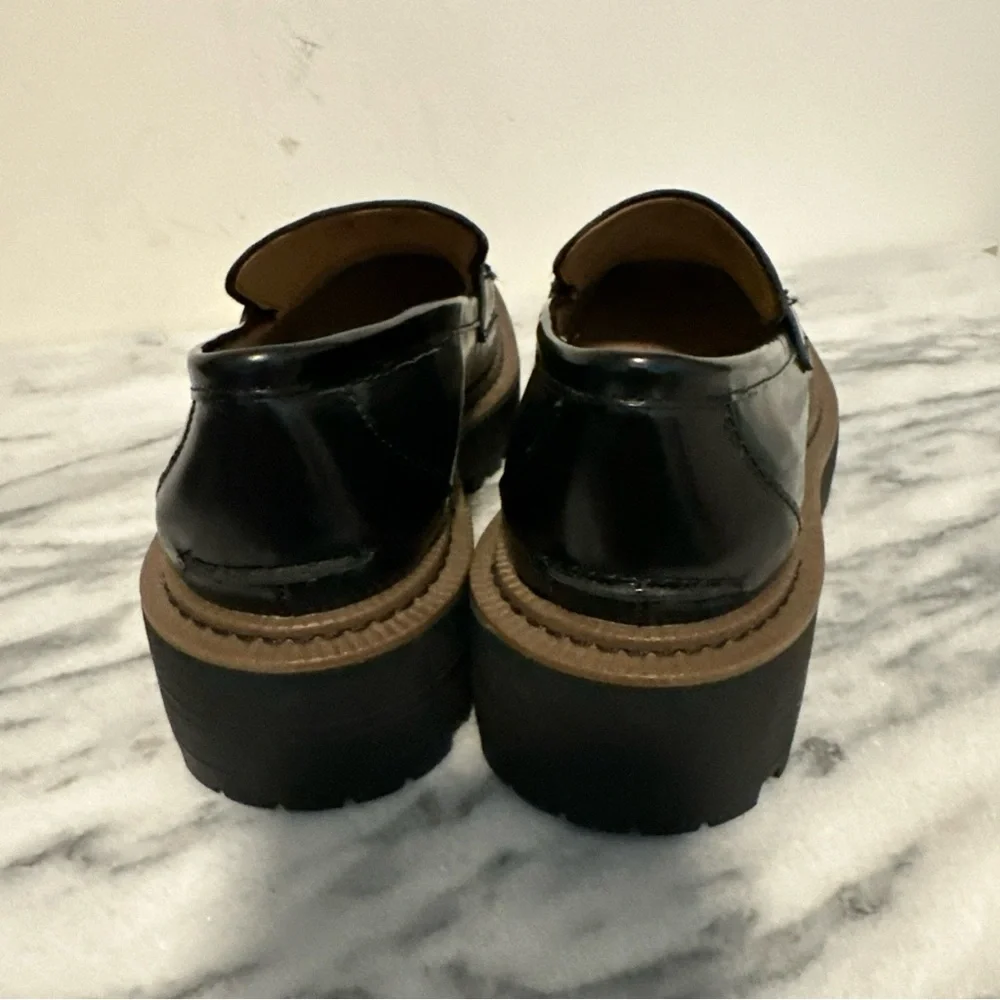 Sam Edelman Laura lug sole loafers gold buckle women’s size 6.5 Y2K